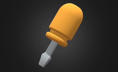 Low Poly Screwdriver Tools Cartoon Screwdriver Hardware Cartoon Tools 3d model