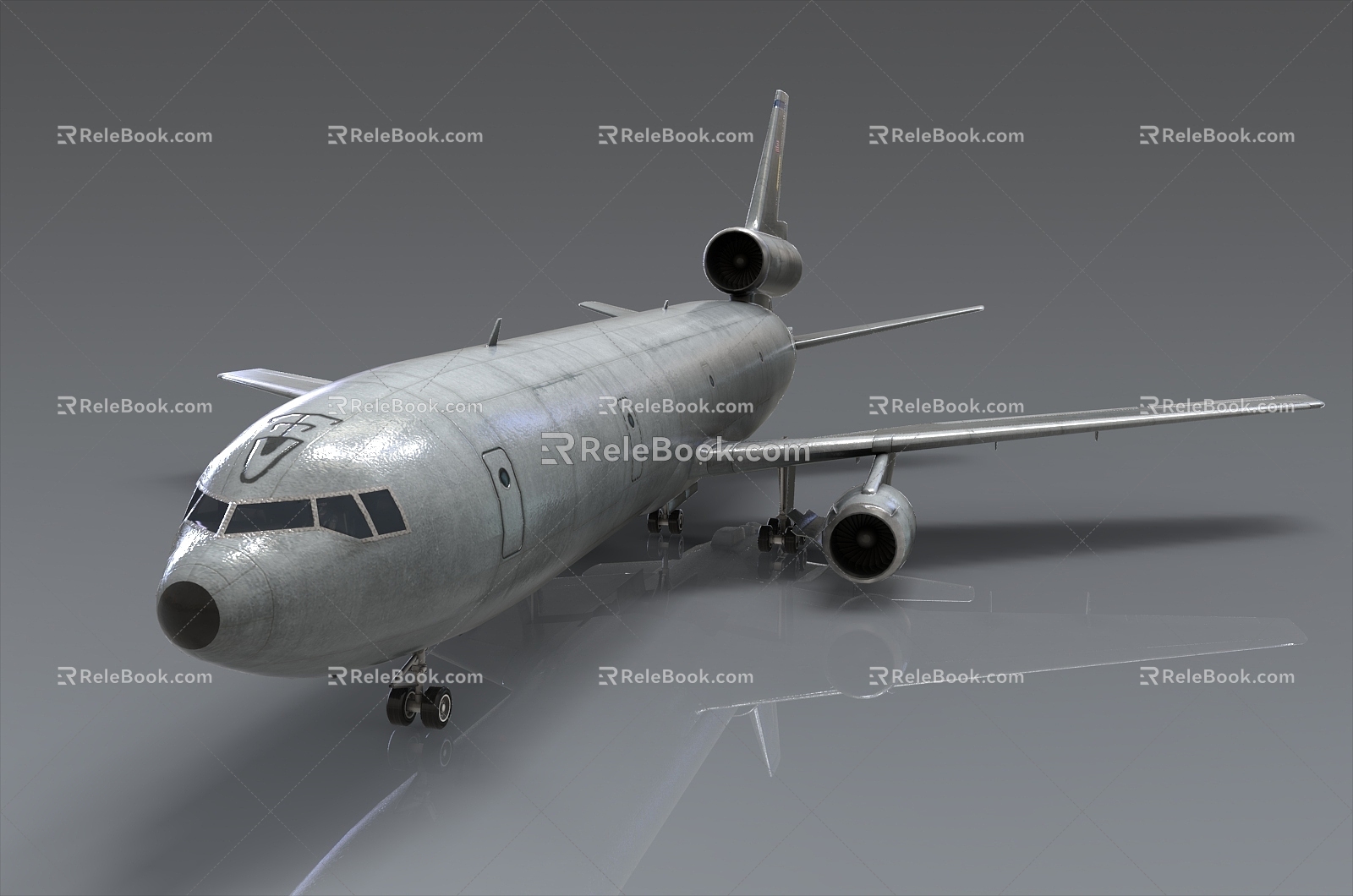 KC10 air tanker KC10 DC10 airliner replenishes tanker 3d model