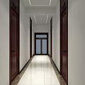 Spacious Conference Room With Wooden Panel Walls Large Table Black Chairs And Big Screen
