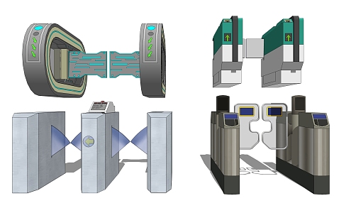 Modern Gate Pickway 3d model