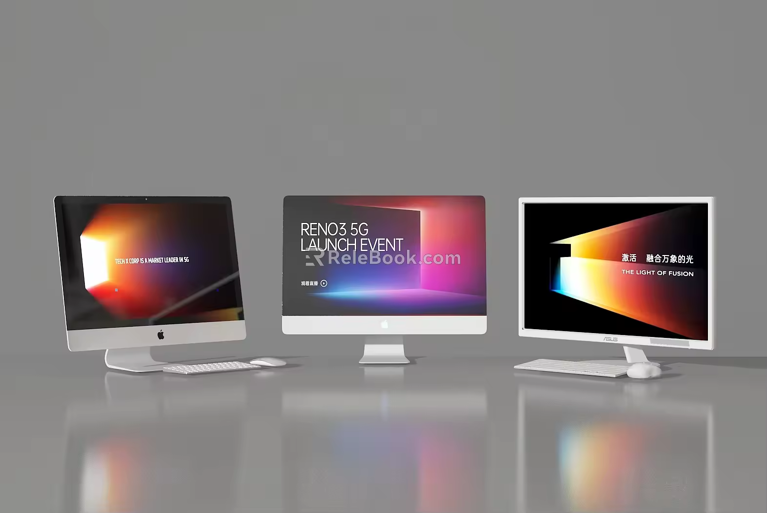 Modern computer screen display screen computer screen 3d model