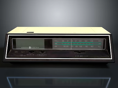 Vintage Electronic Radio With Analog Display And Tuning Controls 3d model