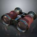 Vintage Binoculars Antique Brass Copper Blue Metal Retro Classic Design
