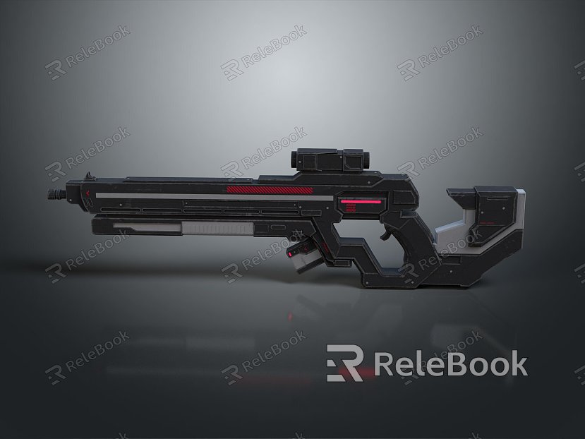 modern rifle sci-fi rifle sci-fi sniper rifle laser pulse gun pulse gun model