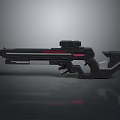 modern rifle sci-fi rifle sci-fi sniper rifle laser pulse gun pulse gun 3d model