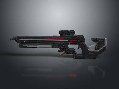 modern rifle sci-fi rifle sci-fi sniper rifle laser pulse gun pulse gun 3d model