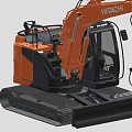 Hitachi Heavy Duty Excavator With Hydraulic Arm Tracked Base And Operator Cabin