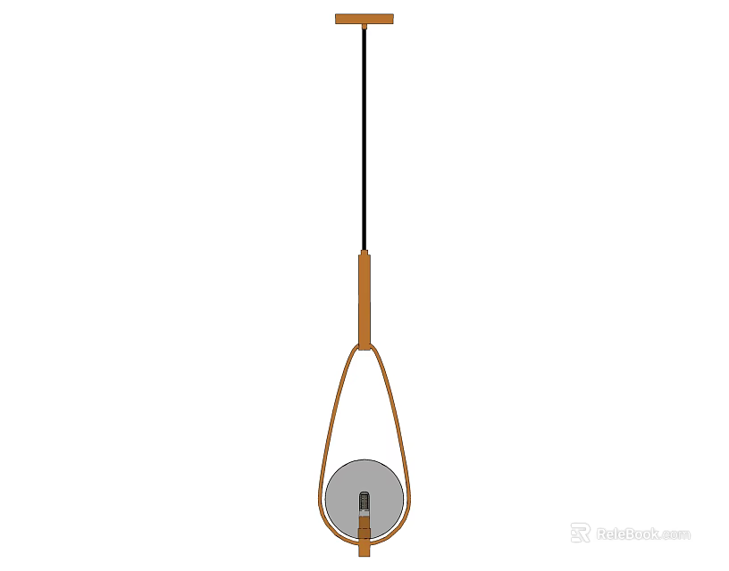 Modern Wooden Pendant Light With Minimalist Design And Unique Hanging Shape For Home Decor 3d model 