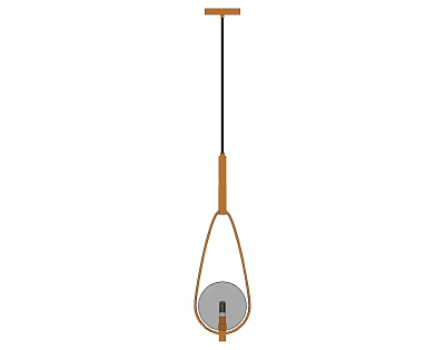 Modern Wooden Pendant Light With Minimalist Design And Unique Hanging Shape For Home Decor 3d model