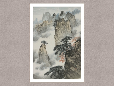 Decorative Painting Qifeng Yunyong Lu Xingtang Landscape Painting model