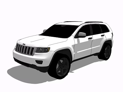 White SUV With Black Alloy Wheels And Rugged Exterior Design 3d model