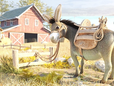 Little Donkey Animation Little Donkey 3d model