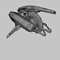 Detailed Grey 3D Fighter Jet Model With Complex Structure Weapon Systems And Design Components