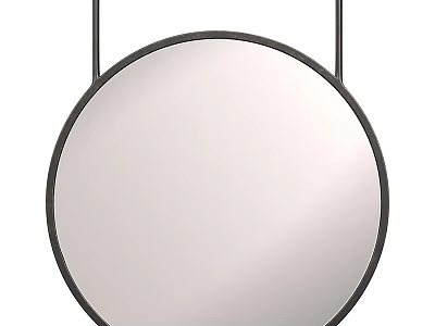 Round Wall Mounted Mirror With Black Frame For Modern Home Decor 3d model