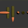 Bullets Pistol Bullets Rifle Bullets Machine Gun Bullets Ammunition Bullet Box Bullets Shooting Bullets 3d model