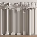 Gypsum member of column stigma 3d model