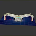 EUPHORIA LIVE Stage 3D Model Design With Silver Structure And Blue Base