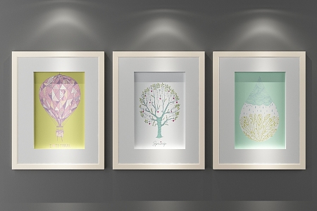 Simple Decorative Painting 3d model