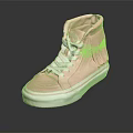 Pink High Top Canvas Shoes With White Laces And Fringe Details For Casual Fashion Look