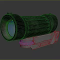 Commercial Black Scope Equipment With Optical Lens Adjustable Metal Base And Cylindrical Design