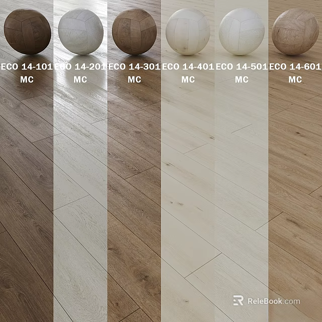 Wood Grain Floor Components With Various Color ECO Series MC Models 3d model
