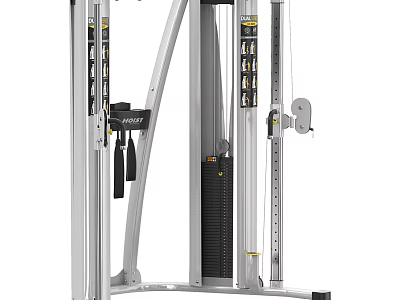 Multi Functional Fitness Equipment With Sturdy Metal Frame Cable System And Adjustable Handles 3d model