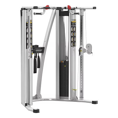Multi Functional Fitness Equipment With Sturdy Metal Frame Cable System And Adjustable Handles 3d model