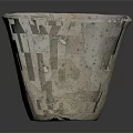 Rustic Textured Garden Flower Pot With Natural Stone Pattern And Earthy Tone