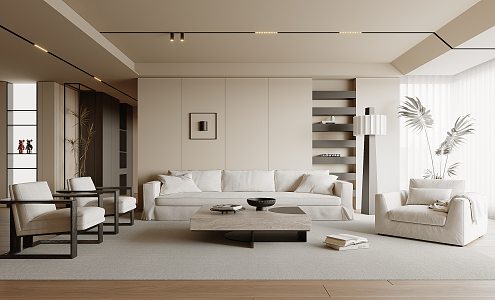 modern living room home living room 3d model