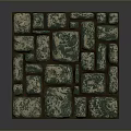 Decorative Green And White Tiles In Square Arrangement For Floor Decoration