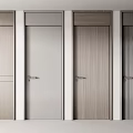Modern Hinged Doors With Four Different Wood Grains And Colors For Interior Design