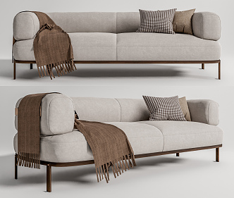 Modern double sofa 3d model