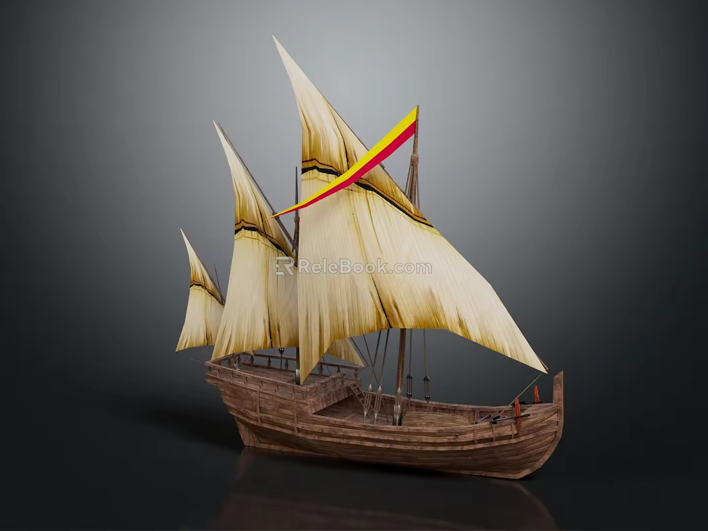 modern sailing ship ancient ship ancient warship large ancient ship ancient warship 3d model