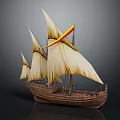 modern sailing ship ancient ship ancient warship large ancient ship ancient warship 3d model