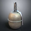 Military Hand Grenade Weapon with Metal Body A35-45 Marking Fuse Ring and Pin Component