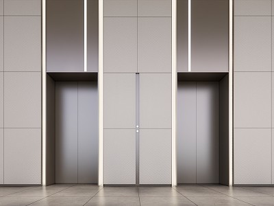 modern elevator hall model