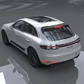 White Luxury SUV With Modern Design Panoramic Sunroof And Black Wheels