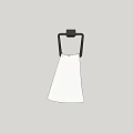 Modern Bathroom Accessories Black Wall Mounted Towel Holder With White Towel