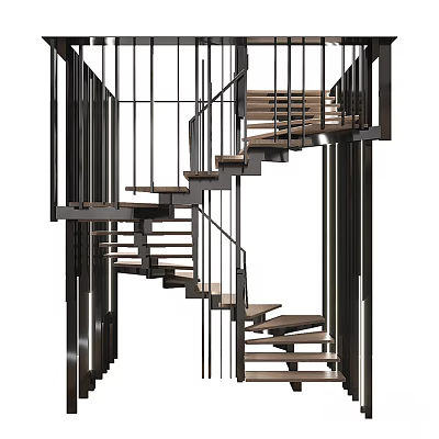 modern staircase revolving staircase 3d model