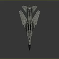 Detailed Military Fighter Jet With Sharp Nose Cockpit And Wing Design On Gray Background