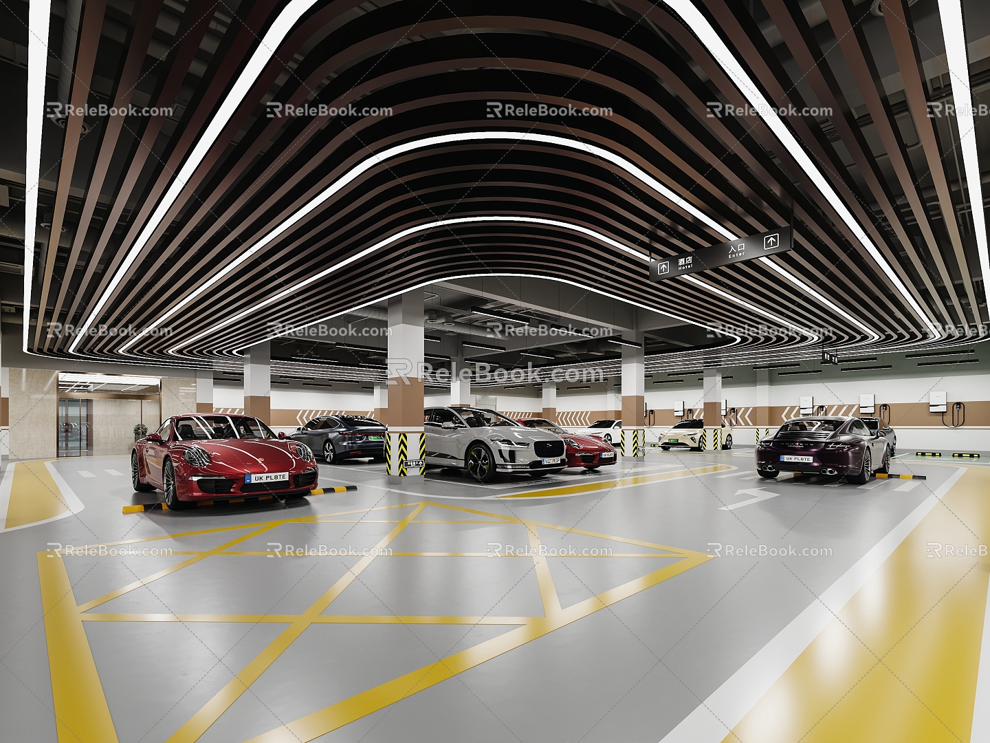 Underground Parking Modern Parking 3d model