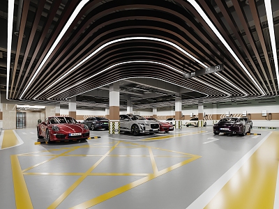 Underground Parking Modern Parking 3d model