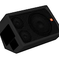 Black Audio Speaker With Mesh Front Panel And Sleek Modern Design For Home Use