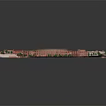 Modern Architectural Model Layout Featuring Central Circular Structure Red Roofed Buildings And Green Spaces
