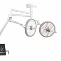 Medical Surgical Lamp With Double Head Adjustable Arm And Display Screen