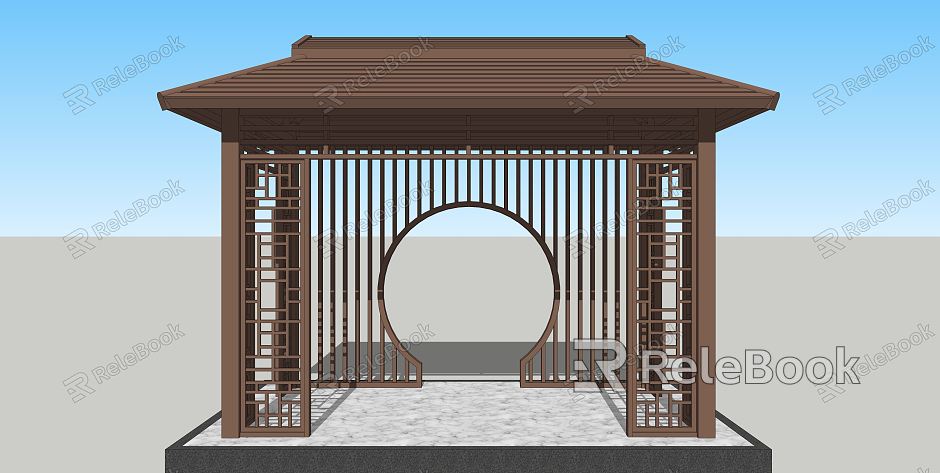 New Chinese Style Pavilion Four Corner Pavilion Pavilion Pavilion Pavilion Landscape Pavilion model