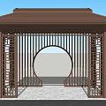 New Chinese Style Pavilion Four Corner Pavilion Landscape Pavilion 3d model