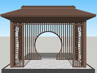 New Chinese Style Pavilion Four Corner Pavilion Landscape Pavilion 3d model