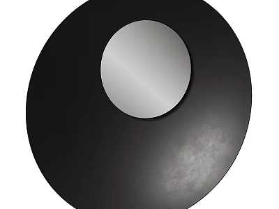 Circular Mirror With Black Frame Ideal For Modern Home Decor And Minimalist Interior Design 3d model