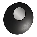 Circular Mirror With Black Frame Ideal For Modern Home Decor And Minimalist Interior Design